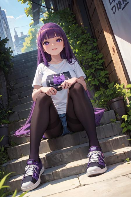 08809-2176653639-masterpiece, best quality, absurdres, perfect anatomy, 1girl, solo, FernFrieren, very long hair, purple eyes, (purple pupils), t.png